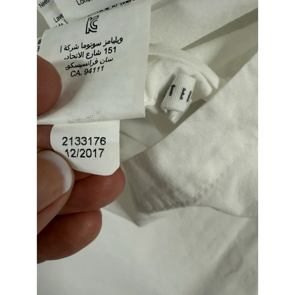 Pottery Barn Morgan Shams 2- Organic Cotton Gray Banded 1 Euro & 1 Standard Sham